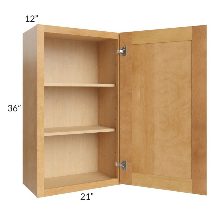 Madison Honey Shaker 21x36 Wall Cabinet