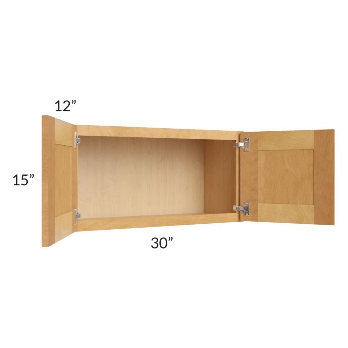 Madison Honey Shaker 30x15 Wall Cabinet