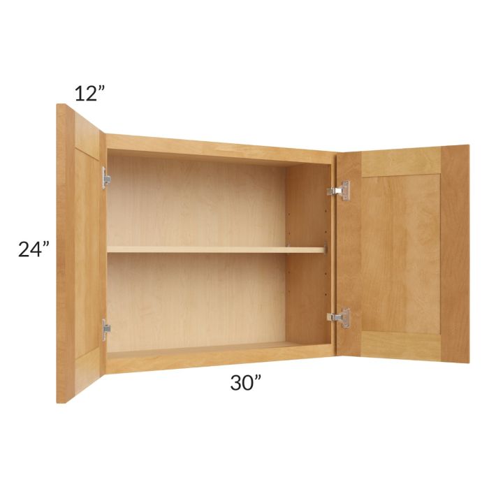 Madison Honey Shaker 30x24 Wall Cabinet