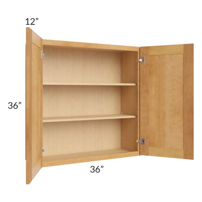 Madison Honey Shaker 36x36 Wall Cabinet