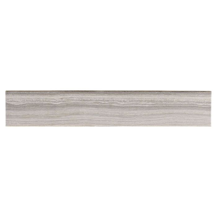 Eramosa Silver 3 x 18 Bull Nose Porcelain Tile