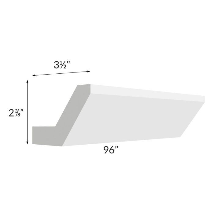 Stratton White Shaker 96" Shaker Crown Molding