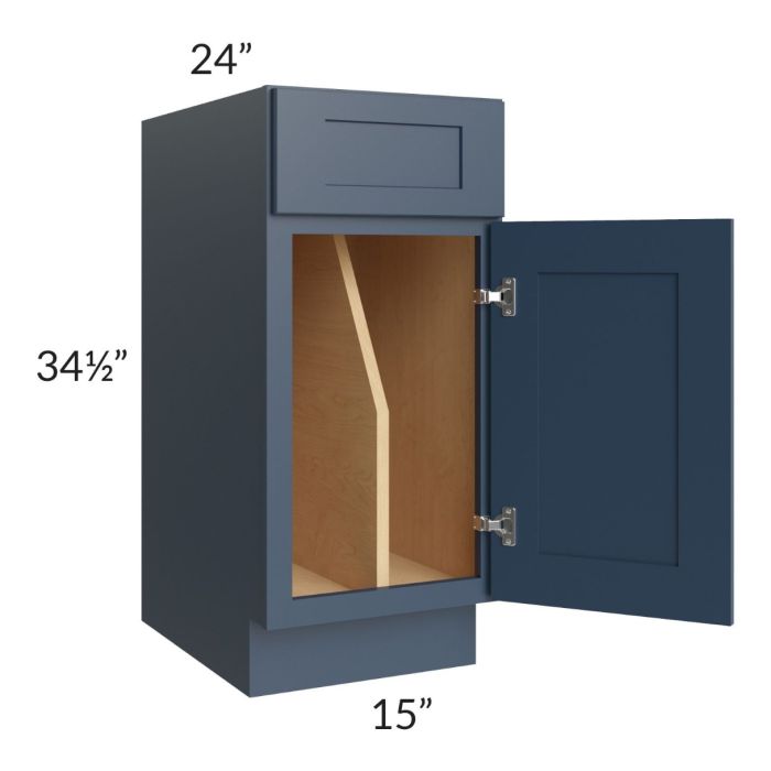 Madison Navy Shaker 15" Tray Divider Base Cabinet