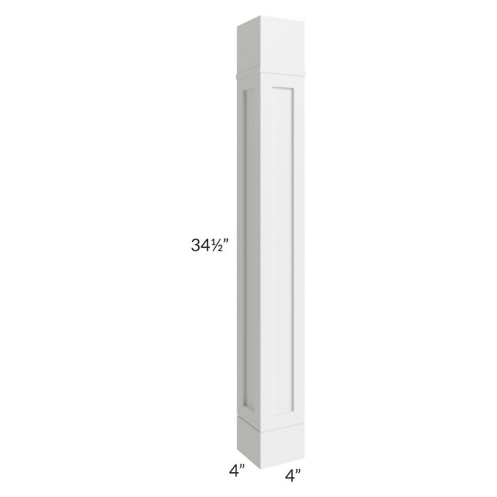 Bayville White 4x4 Shaker Decorative Post