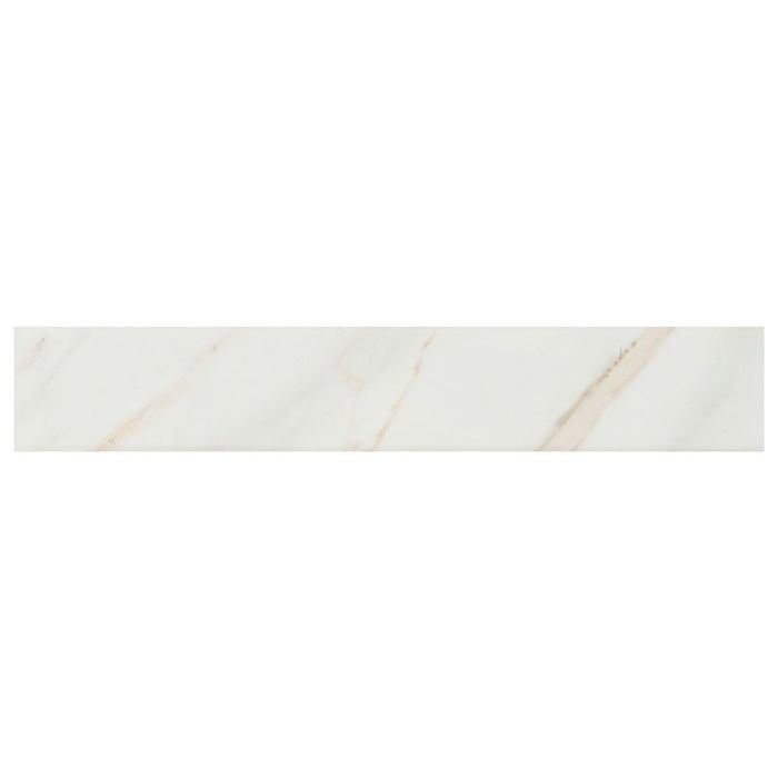 Pietra Calacatta 3 x 18 Bull Nose Polished Porcelain Tile