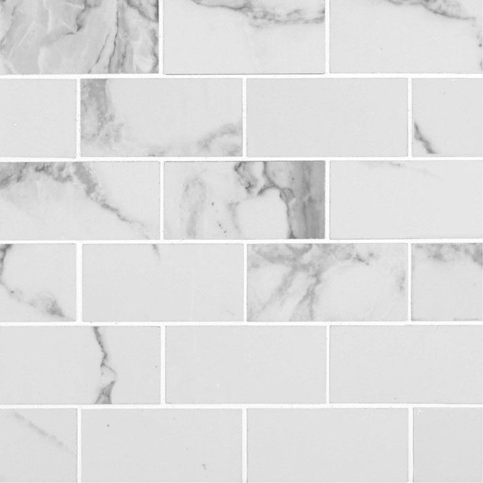Pietra Statuario 2" x 4" Subway Tile