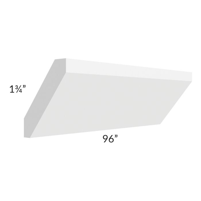 Brilliant White Shaker 96" Angled Crown Molding