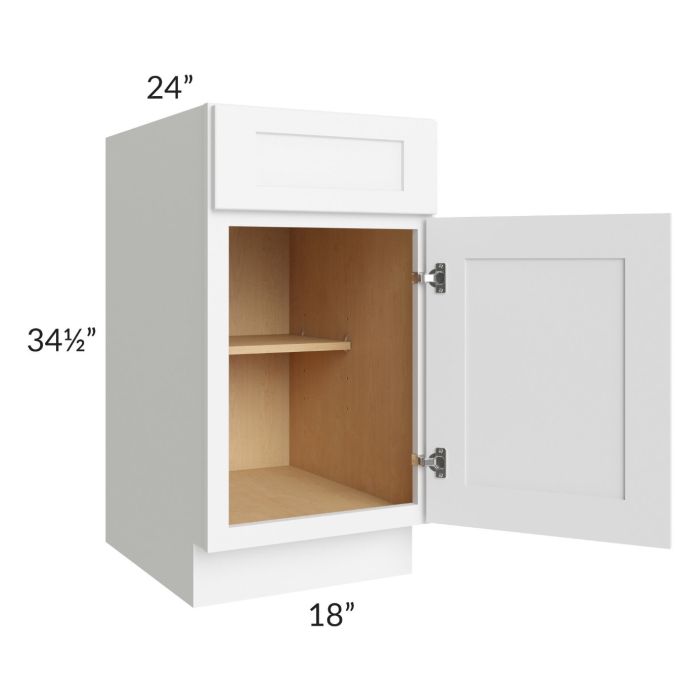 Royal White Shaker 18" Base Cabinet