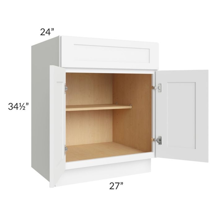 Brilliant White Shaker 27" Base Cabinet