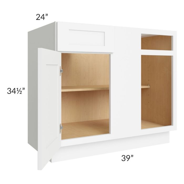 Brilliant White Shaker 42" Blind Base Cabinet