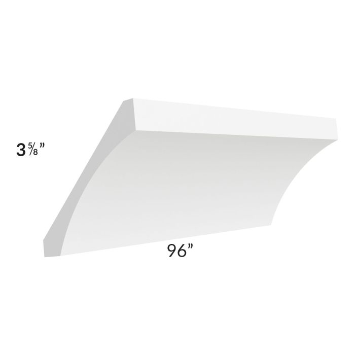 Brilliant White Shaker 96" Cove Crown Molding