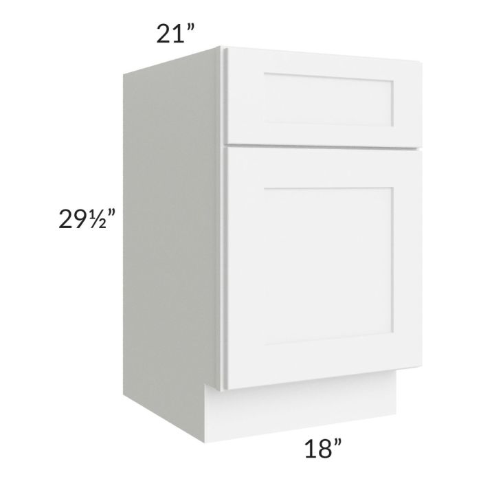 Brilliant White Shaker 18" Drawer File Base Cabinet