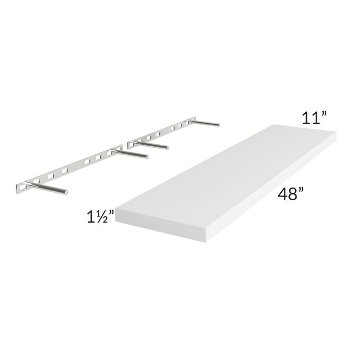 Brilliant White Shaker 48" Floating Shelf