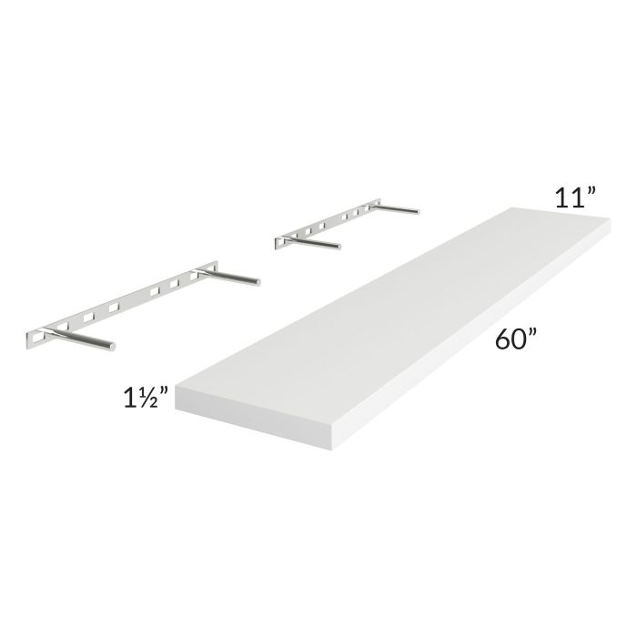 Brilliant White Shaker 60" Floating Shelf