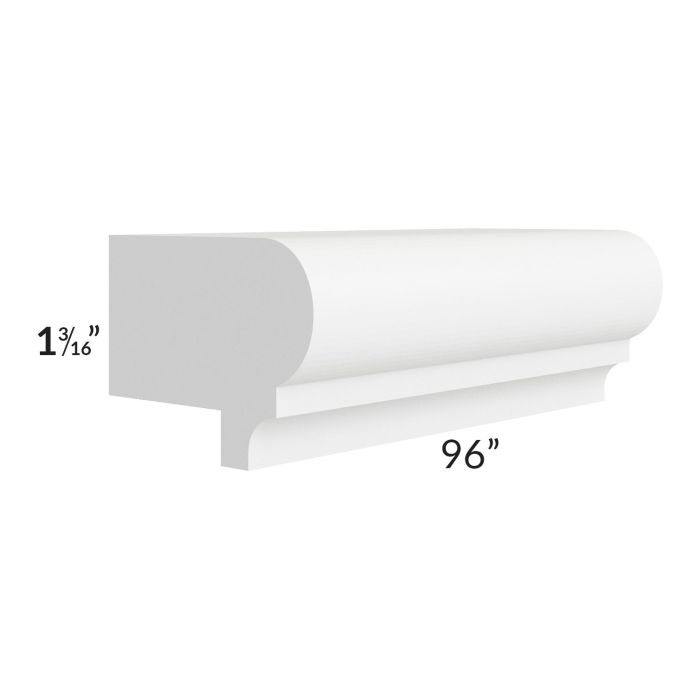 Brilliant White Shaker 96" Light Rail Molding