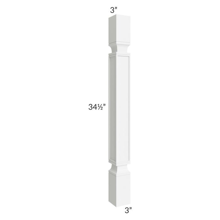 Brilliant White Shaker Square Decorative Leg 