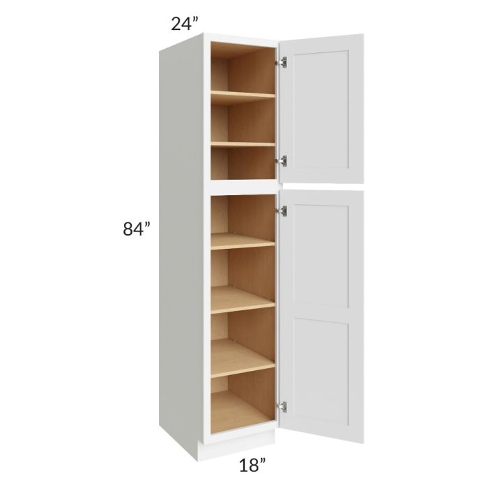Brilliant White Shaker 18x84x24 Wall Pantry Cabinet