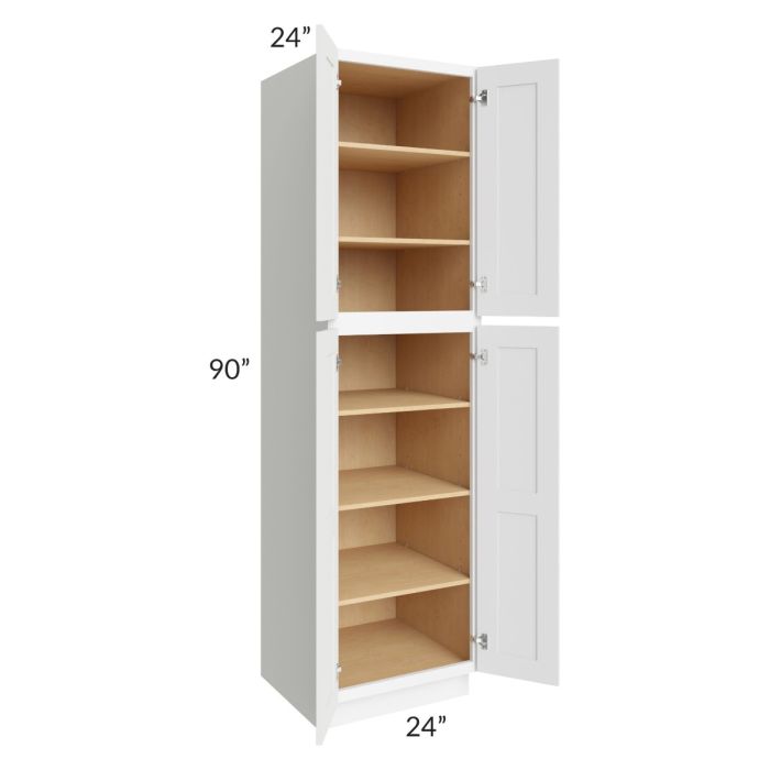 Brilliant White Shaker 24x90x24 Wall Pantry Cabinet