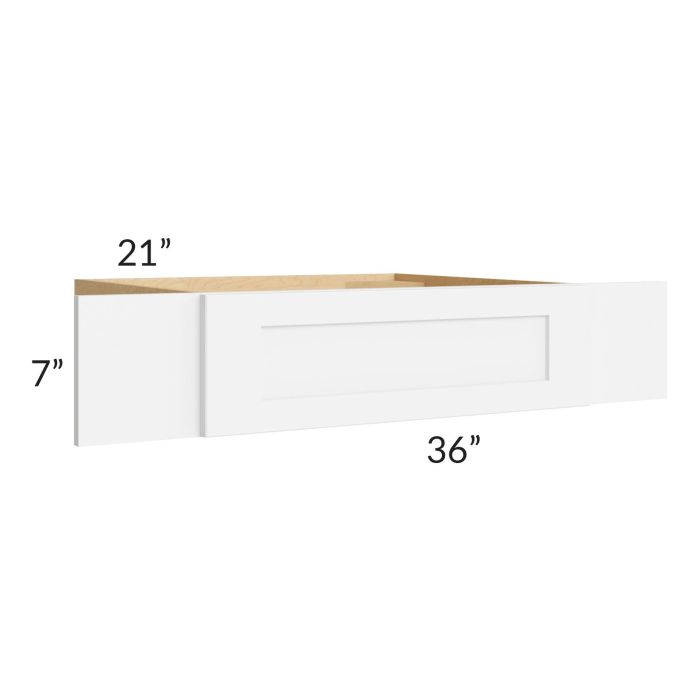 Brilliant White Shaker 36" Vanity Knee Drawer (Can Be Trimmed)