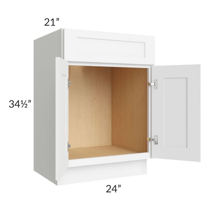 Brilliant White Shaker 24" Vanity Base Cabinet