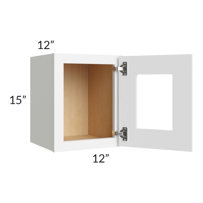 Brilliant White Shaker 12x15 Decorative Wall Cabinet