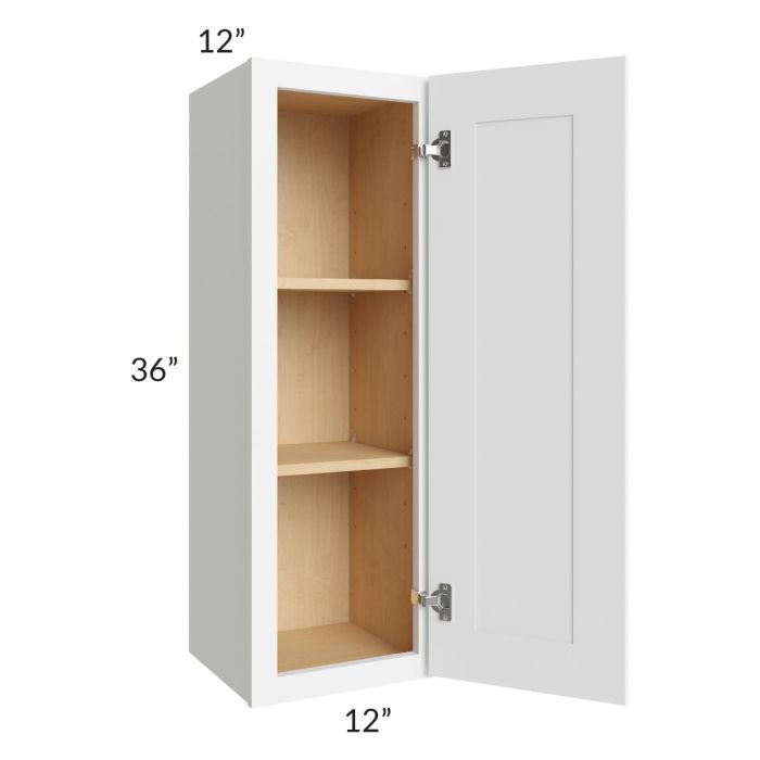 Brilliant White Shaker 12x36 Wall Cabinet