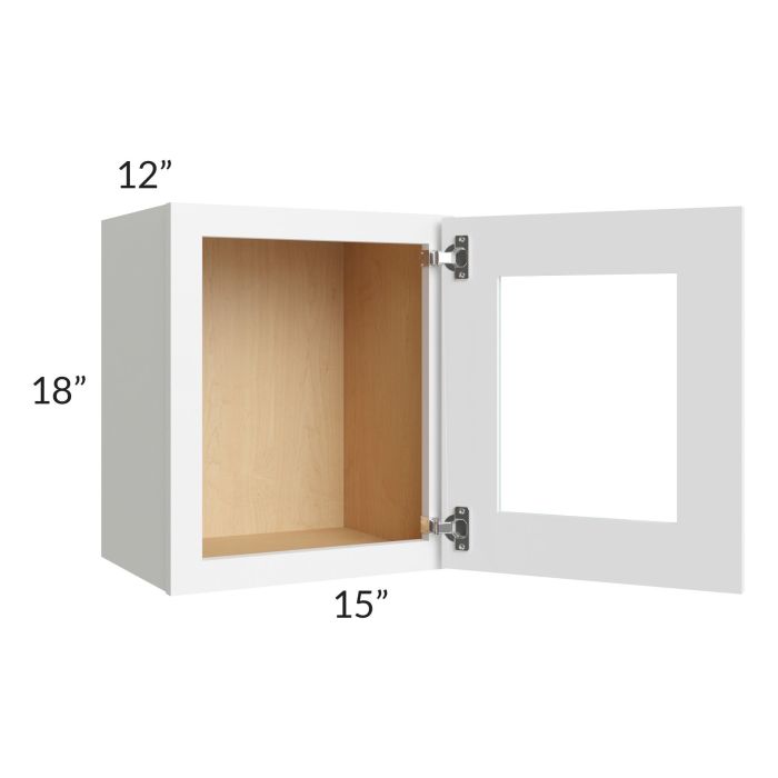 Brilliant White Shaker 15x18 Decorative Wall Cabinet
