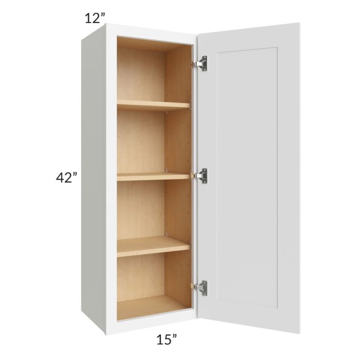 Brilliant White Shaker 15x42 Wall Cabinet