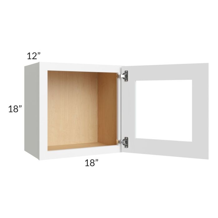 Brilliant White Shaker 18x18 Decorative Wall Cabinet