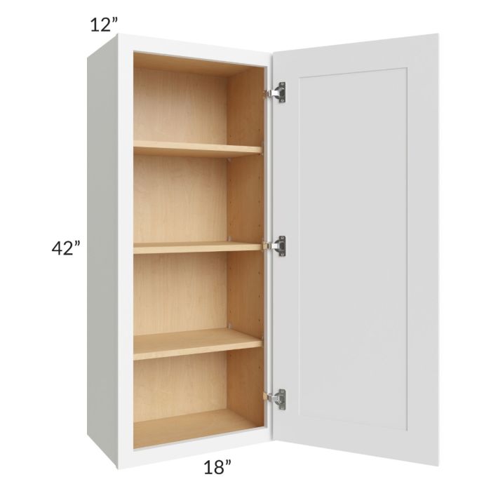Brilliant White Shaker 18x42 Wall Cabinet