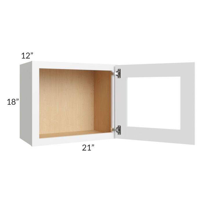 Brilliant White Shaker 21x18 Decorative Wall Cabinet