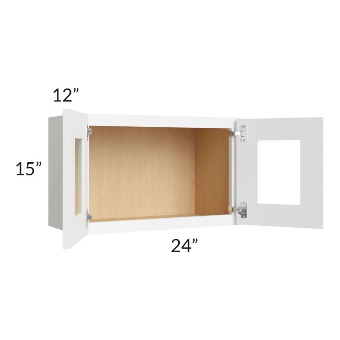 Brilliant White Shaker 24x15 Decorative Wall Cabinet