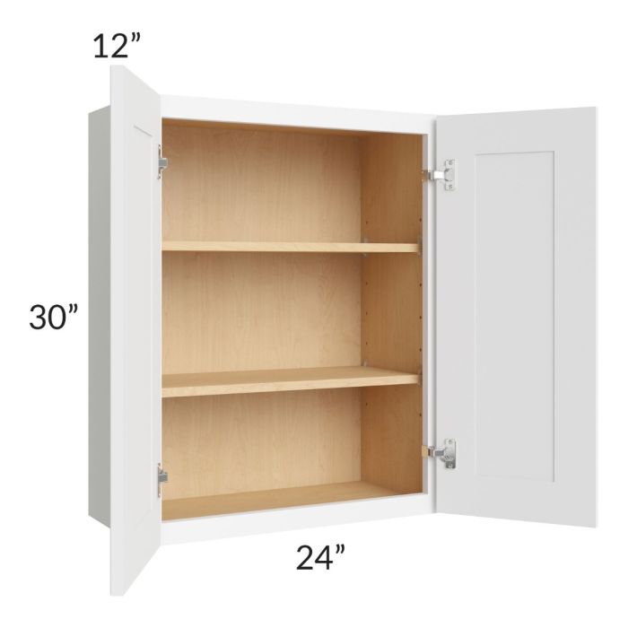Brilliant White Shaker 24x30 Wall Cabinet