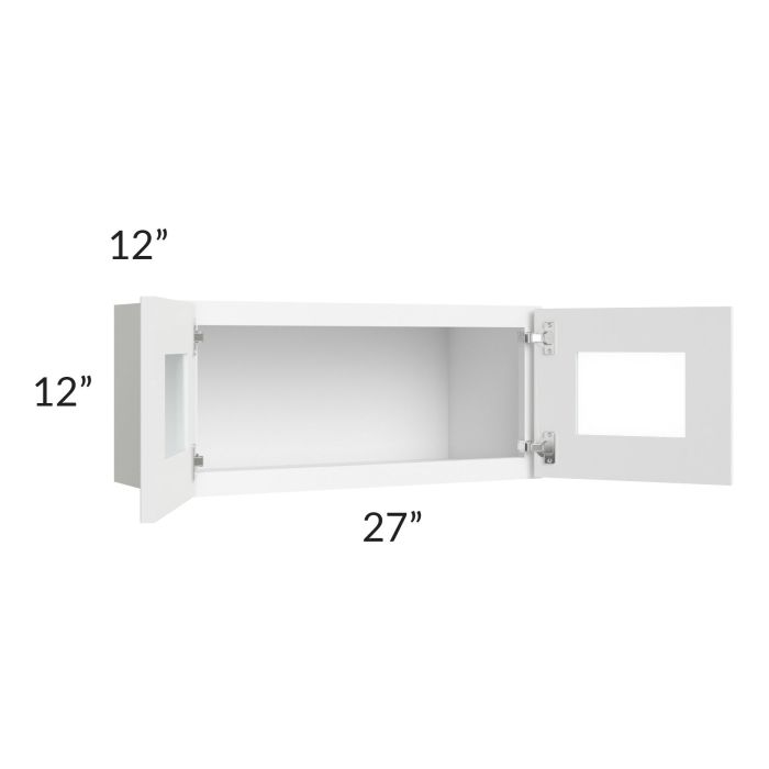 Brilliant White Shaker 27x12 Decorative Wall Cabinet