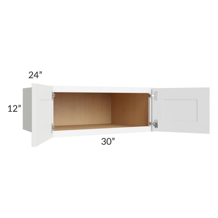 Brilliant White Shaker 30x12x24 Wall Cabinet