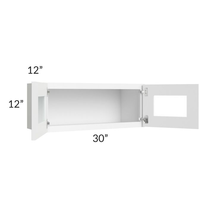 Brilliant White Shaker 30x12 Decorative Wall Cabinet