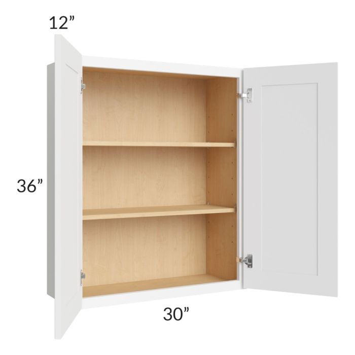 Brilliant White Shaker 30x36 Wall Cabinet