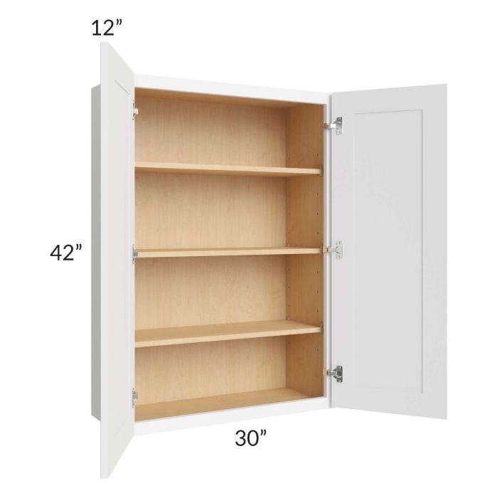 Royal White Shaker 30x42 Wall Cabinet
