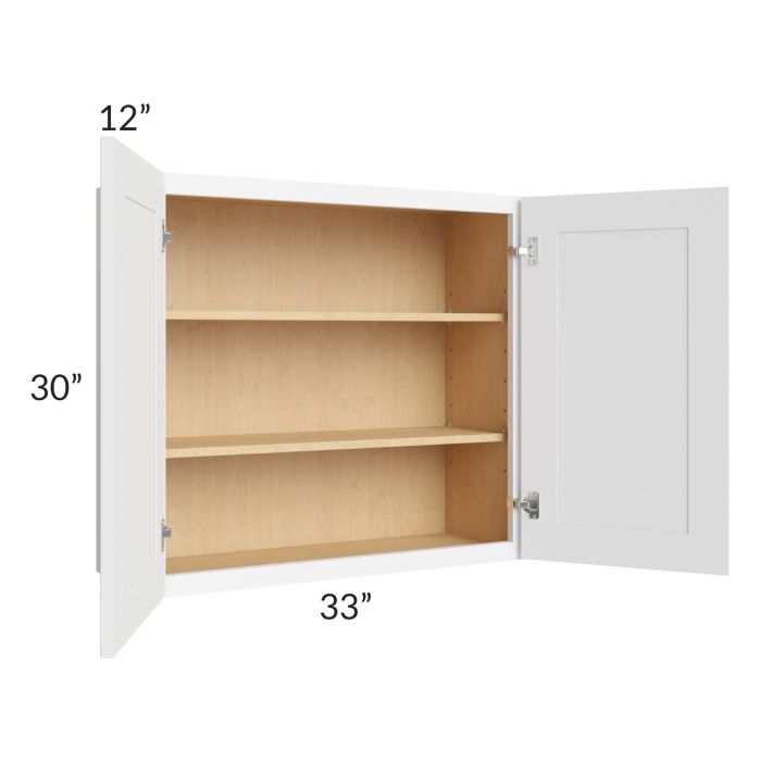 Royal White Shaker 33x30 Wall Cabinet