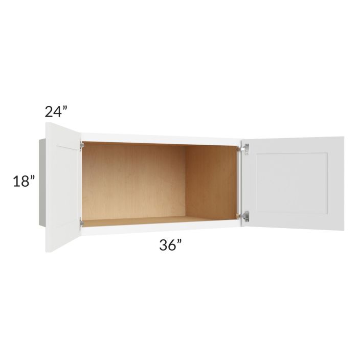 Brilliant White Shaker 36x18x24 Wall Cabinet