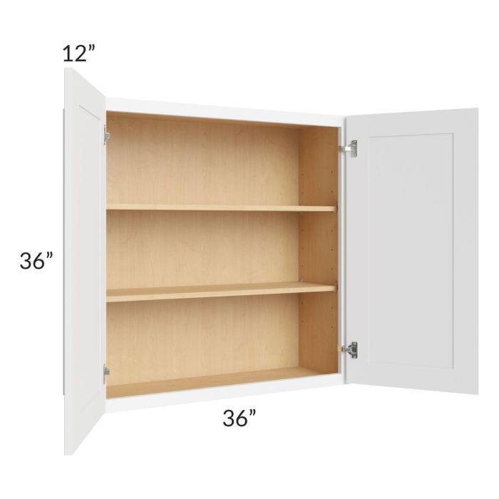 Brilliant White Shaker 36x36 Wall Cabinet