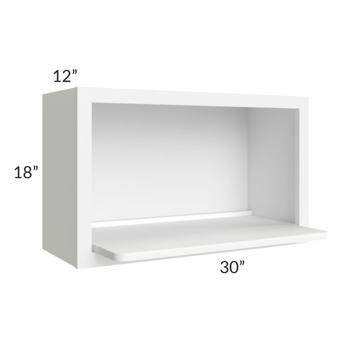 Brilliant White Shaker Wall Microwave Shelf Kit