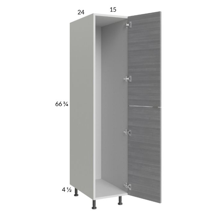 Euro Grey 15x71-1/4 Open Utility Cabinet with 1 Door