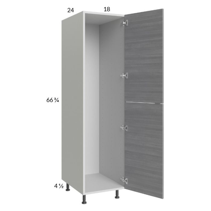Euro Grey 18x71-1/4 Open Utility Cabinet with 1 Door