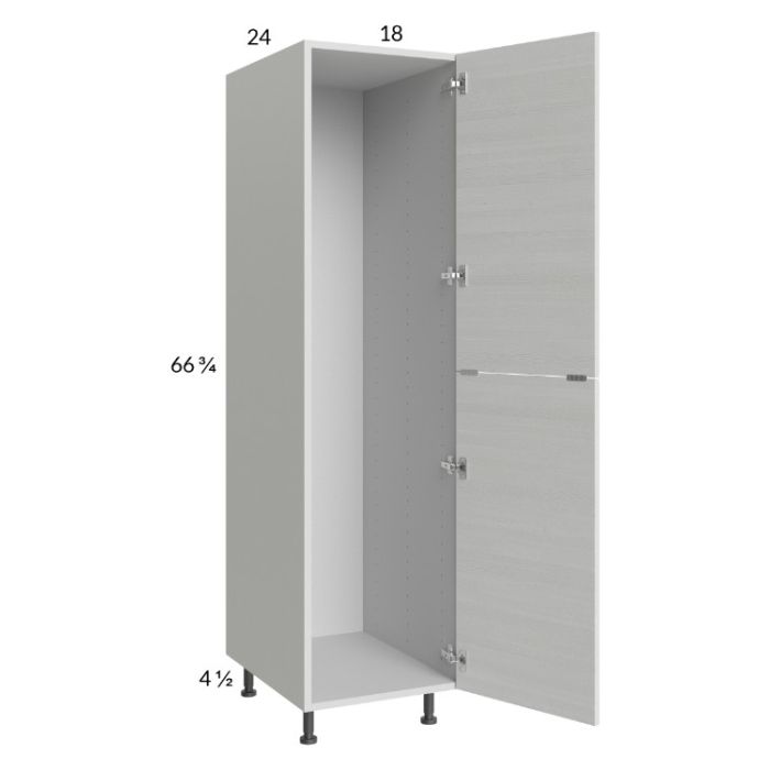 Euro White Grain 18x71-1/4 Open Utility Cabinet with 1 Door