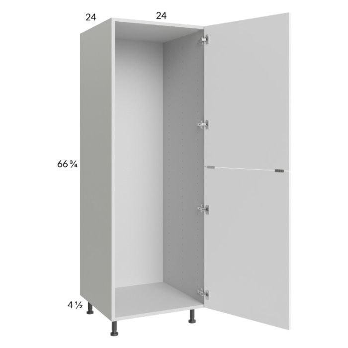 Euro Gloss White 24x71-1/4 Open Utility Cabinet with 1 Door