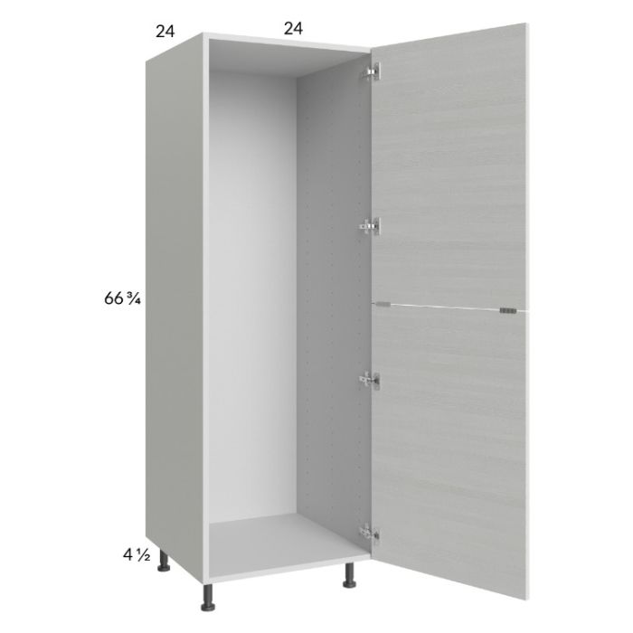 Euro White Grain 24x71-1/4 Open Utility Cabinet with 1 Door