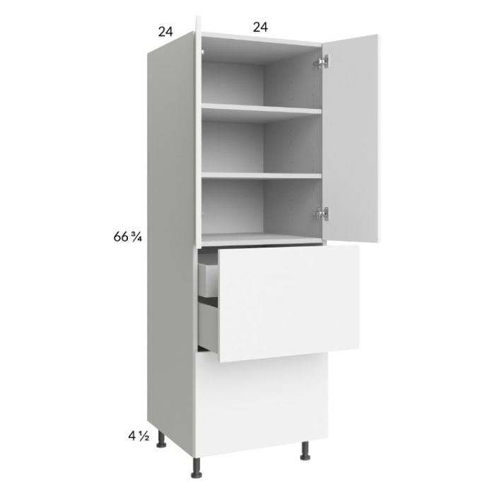 Euro Gloss White 24x71-1/4 Utility Cabinet with 2 Doors