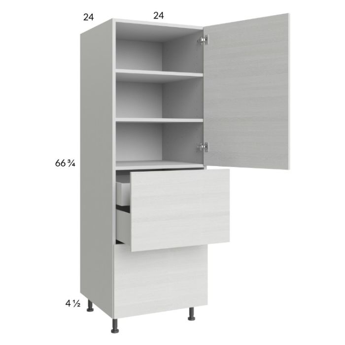 Euro White Grain 24x71-1/4 Utility Cabinet with 1 Door