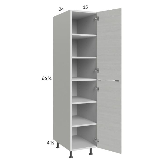 Euro White Grain 15x71-1/4 Utility Cabinet with 1 Door